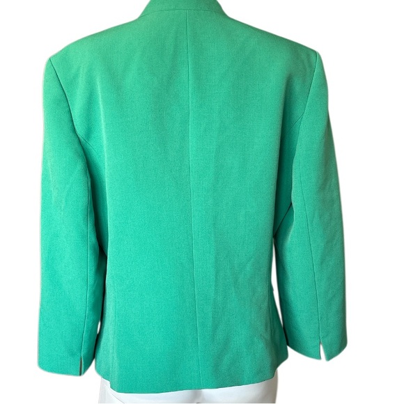 KASPER Green Single Button Blazer Jacket Made In Vietnam Women's Size 10 - Picture 3 of 15